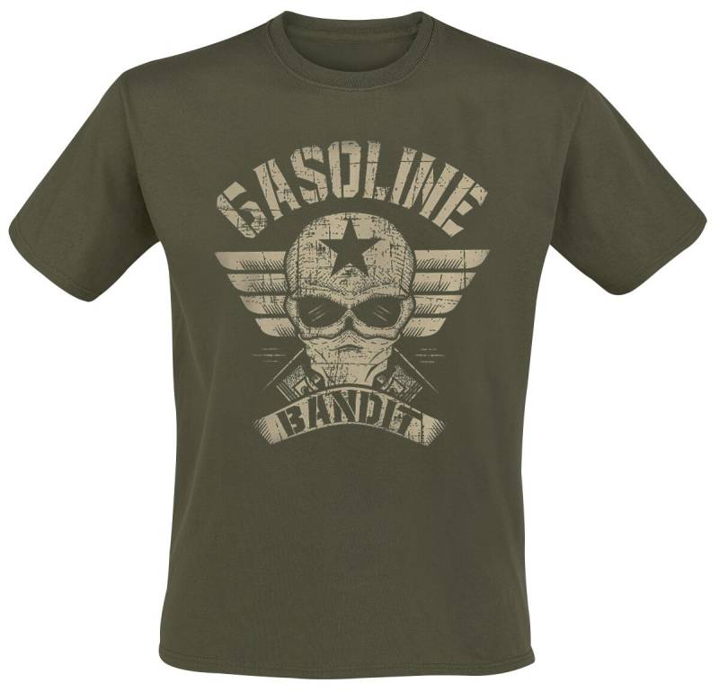 Gasoline Bandit Classic Logo T-Shirt oliv in L von Gasoline Bandit
