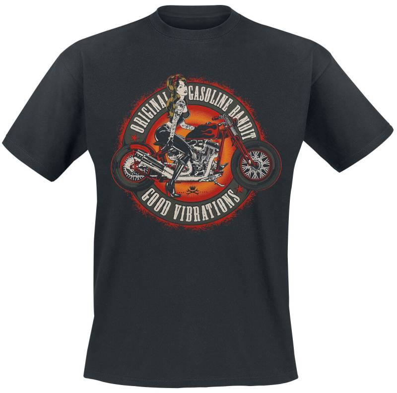 Gasoline Bandit Good Vibrations T-Shirt schwarz in L von Gasoline Bandit