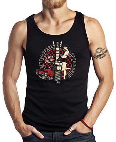 Gasoline Bandit Hot-Rod Biker Racer Tank-Top: Better Spark - Speed Shop-XL von Gasoline Bandit