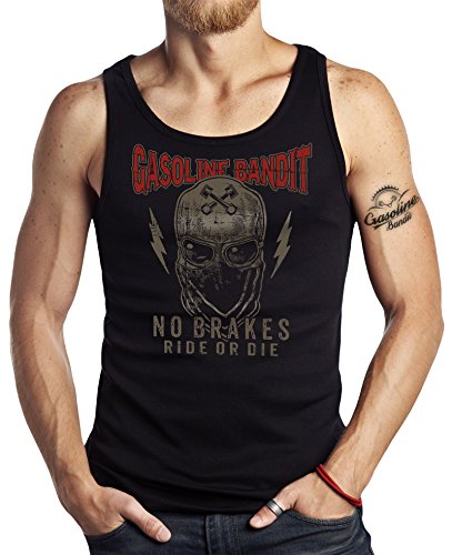 Gasoline Bandit Hot-Rod Biker Racer Tank-Top: No Brakes - Ride or Die-XL von Gasoline Bandit