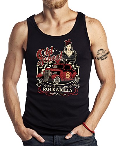 Gasoline Bandit Hot-Rod Biker Racer Tank-Top: Old School Rockabilly-L von Gasoline Bandit