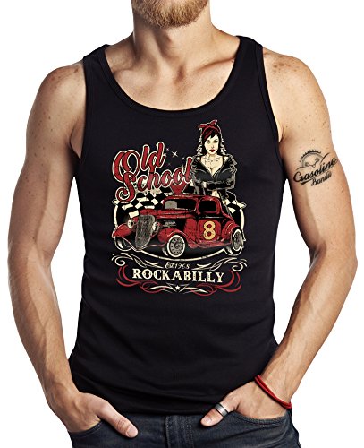 GASOLINE BANDIT Hot-Rod Biker Racer Tank-Top: Old School Rockabilly-L von Gasoline Bandit