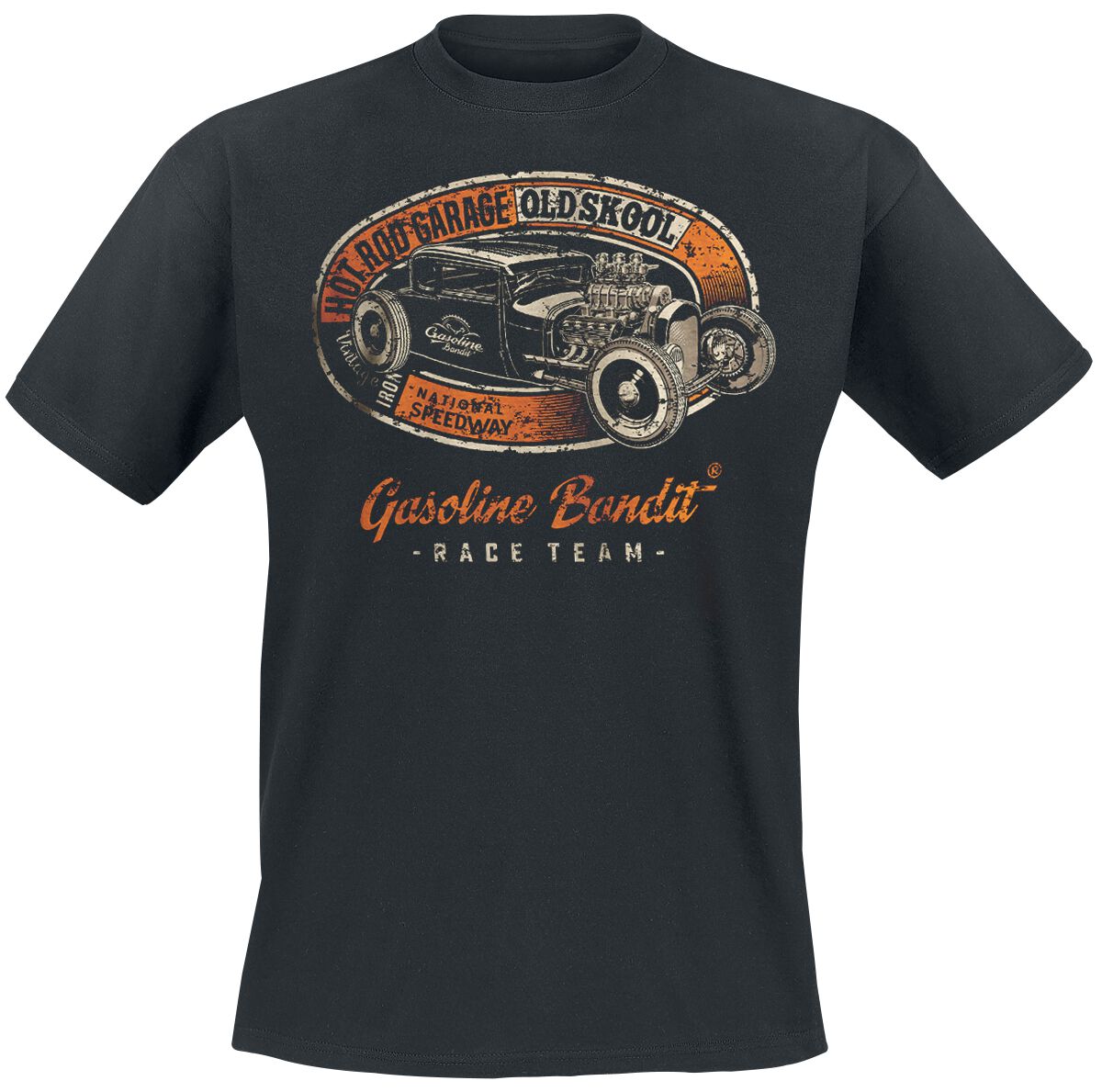 Gasoline Bandit Hot Rod Garage T-Shirt schwarz in 4XL von Gasoline Bandit