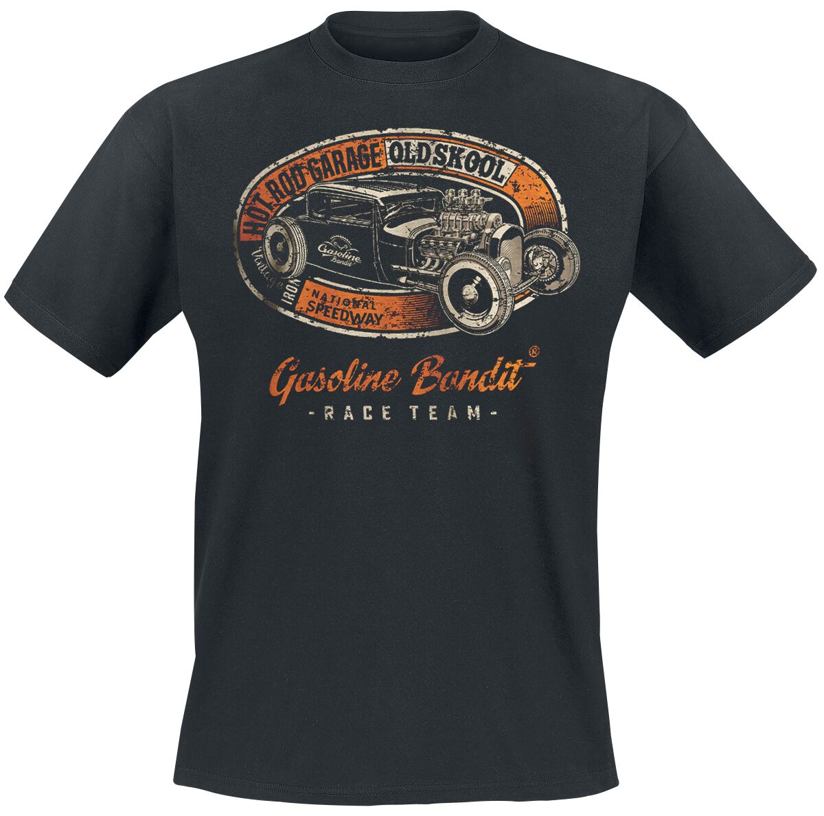 Gasoline Bandit Hot Rod Garage T-Shirt schwarz in M von Gasoline Bandit