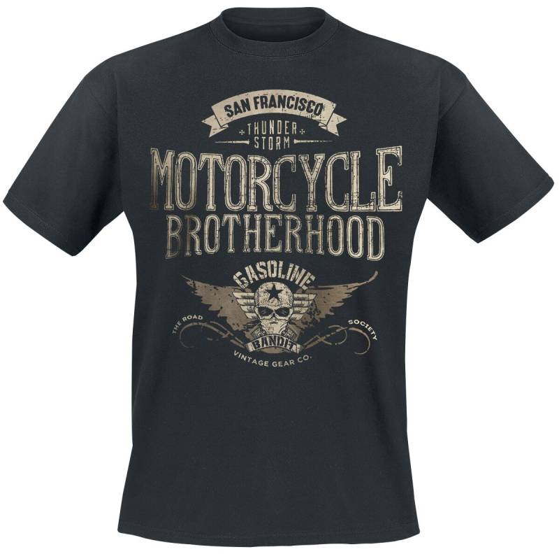 Gasoline Bandit Motorcycle Brotherhood T-Shirt schwarz in L von Gasoline Bandit