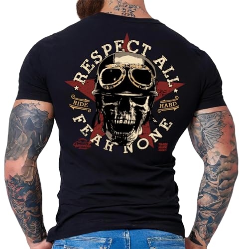 Gasoline Bandit Original Biker Racer Herren T-Shirt für Motorradfahrer: Respect All von Gasoline Bandit
