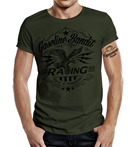 Gasoline Bandit Original Biker Racer T-Shirt: Born in Bonneville von Gasoline Bandit