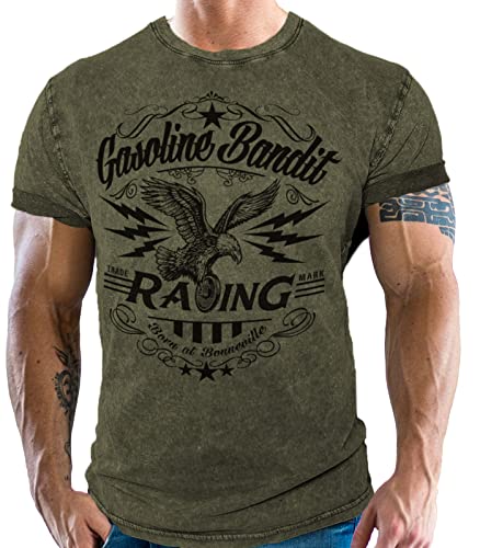 Gasoline Bandit Original Biker Racer T-Shirt: Born in Bonneville von Gasoline Bandit
