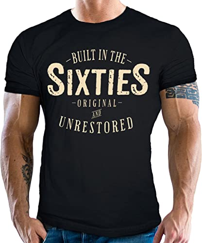 Gasoline Bandit Original Biker Racer Herren T-Shirt: Born in The Sixties - Im Vintage Retro Style von Gasoline Bandit