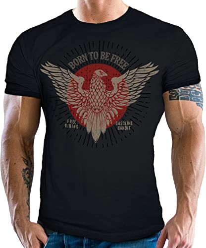 Gasoline Bandit Original Biker Racer T-Shirt: Born to be Free 2XL von Gasoline Bandit