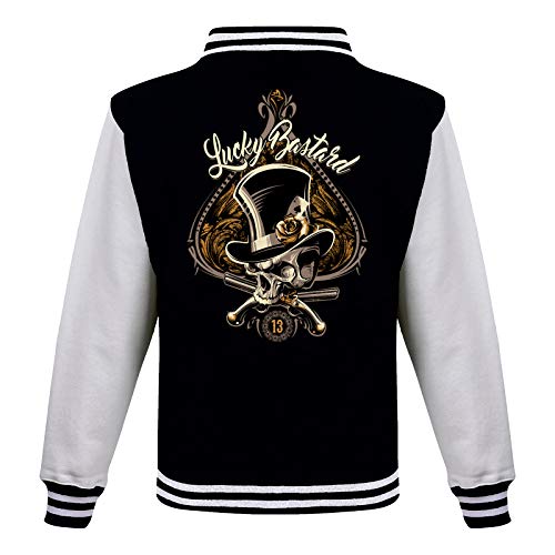 Gasoline Bandit Rockabilly Baseball College Jacke - Lucky Bastard 2XL von Gasoline Bandit