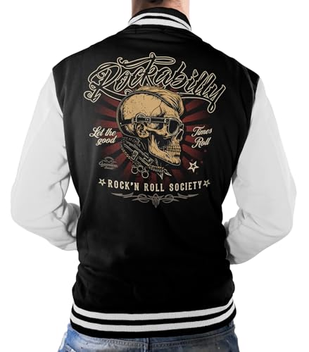 Gasoline Bandit Rockabilly Baseball College Jacke - Rock'n Roll Society von Gasoline Bandit