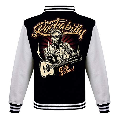 Gasoline Bandit Rockabilly Baseball College Jacket Old School 2XL von Gasoline Bandit