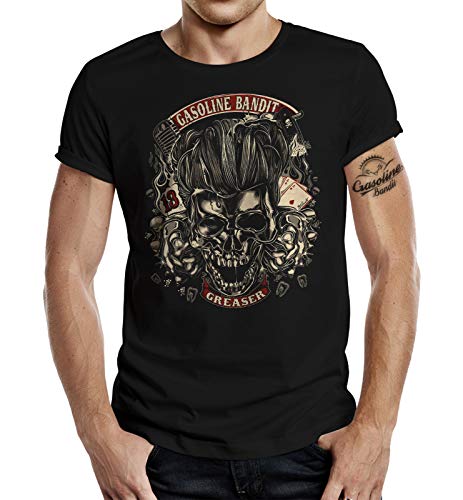 Gasoline Bandit Rockabilly Biker Rocker T-Shirt Greaser von Gasoline Bandit