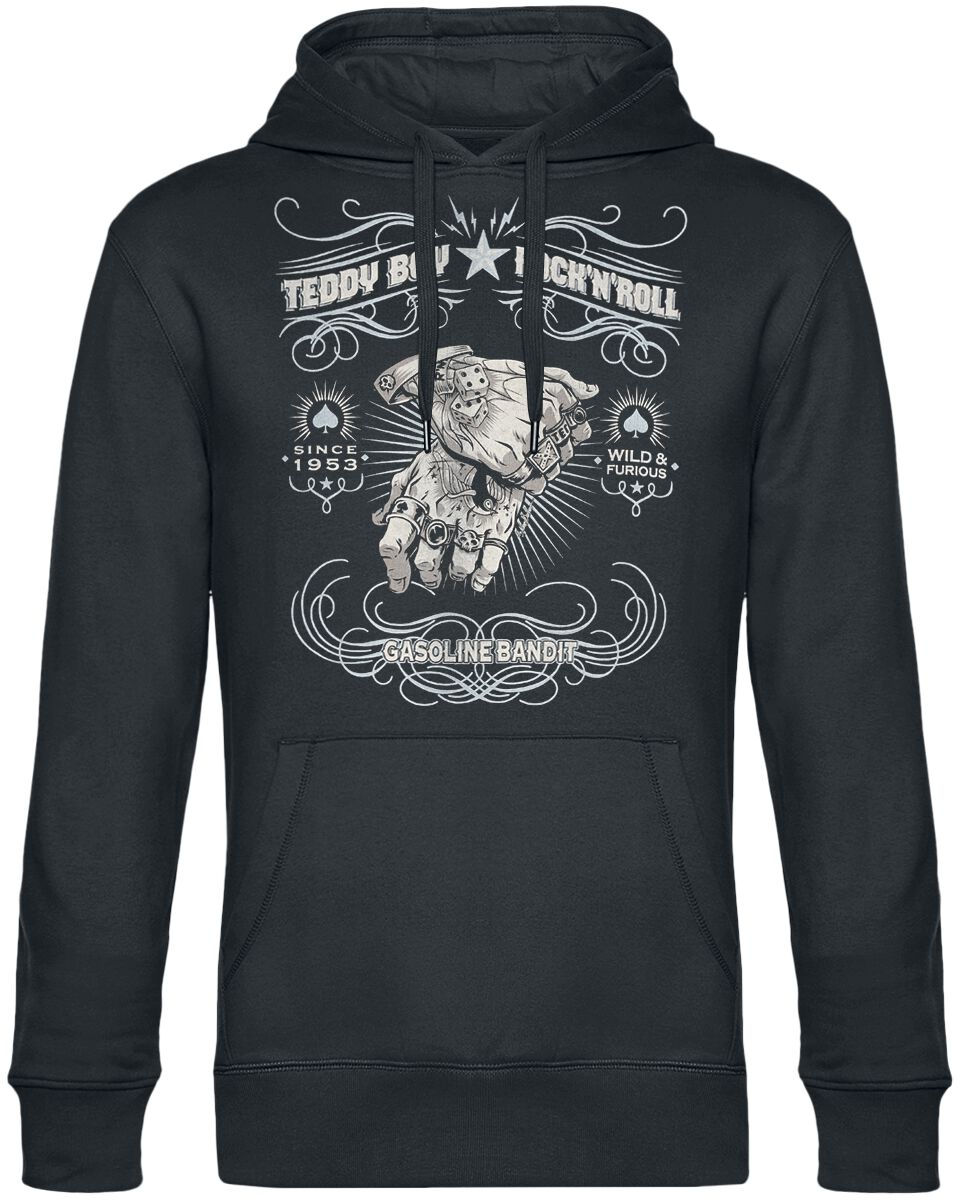 Gasoline Bandit - Rockabilly Kapuzenpullover - Teddy Boy - L bis 3XL - für Männer - Größe 3XL - schwarz von Gasoline Bandit