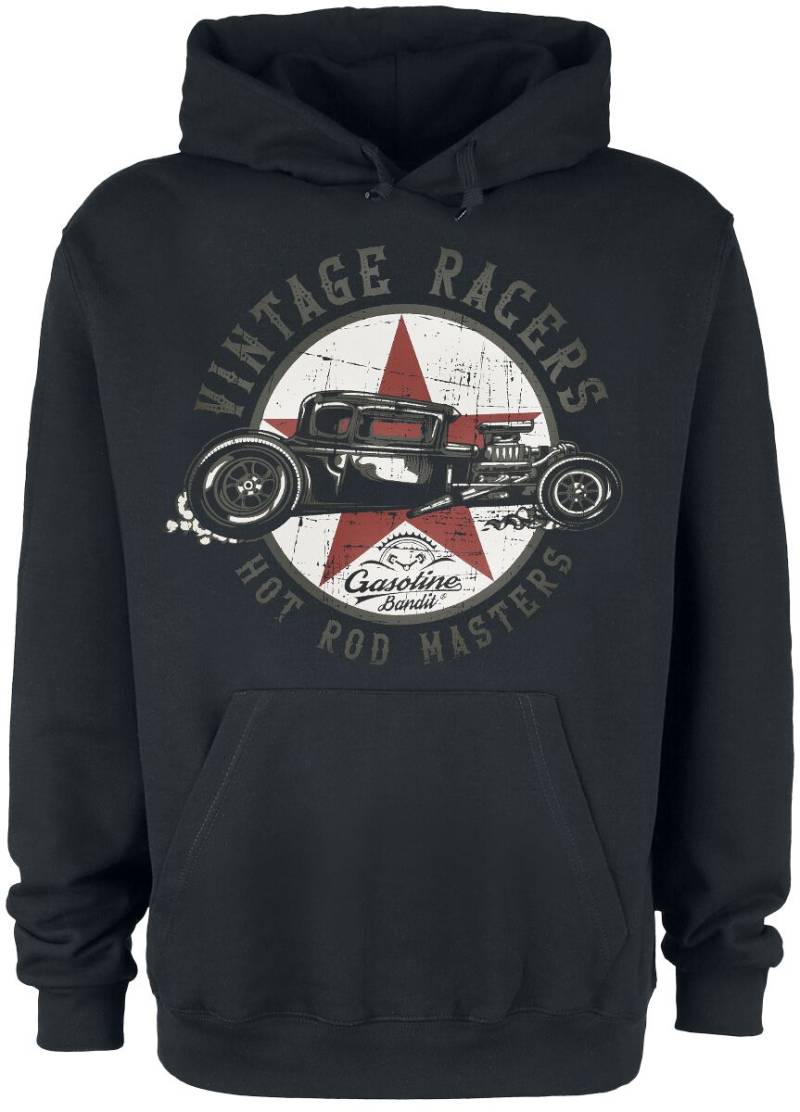 Gasoline Bandit - Rockabilly Kapuzenpullover - Vintage Racers - M bis 4XL - für Männer - Größe 3XL - schwarz von Gasoline Bandit