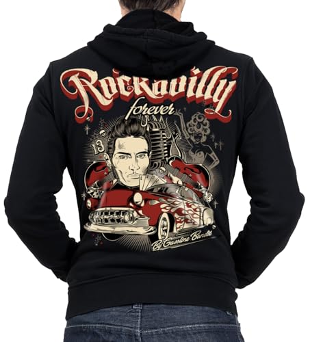 Gasoline Bandit Rockabilly Rock' Roll Kapuzen-Jacke Zip-Hoodie: Rockabilly by David Vicente von Gasoline Bandit