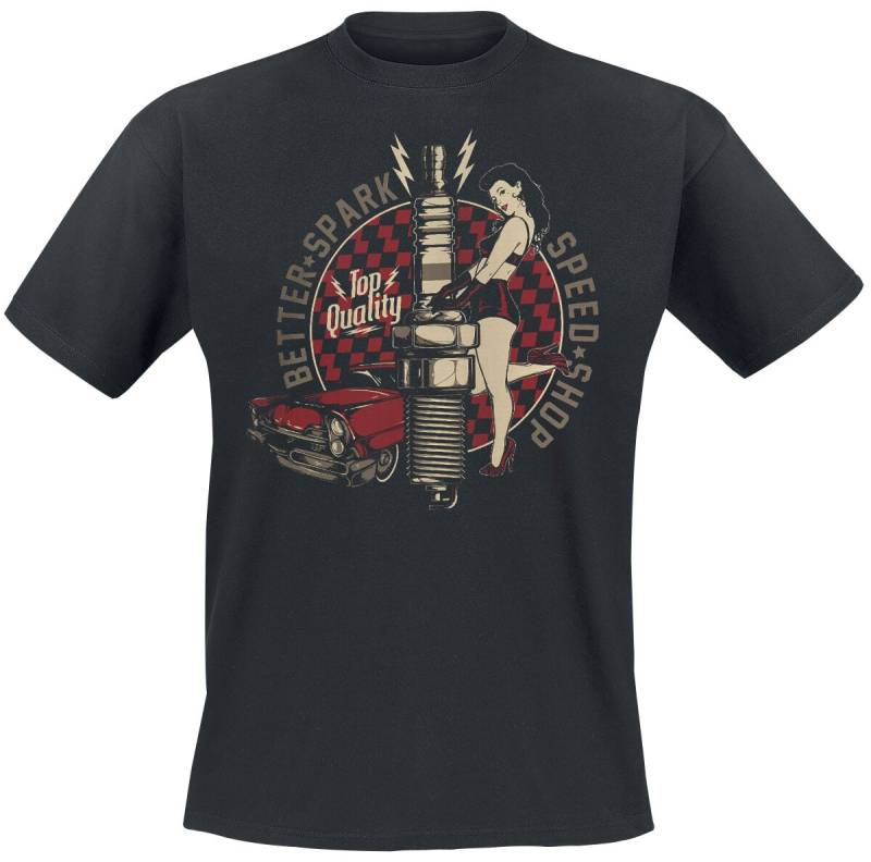 Gasoline Bandit - Rockabilly T-Shirt - Better Spark - S bis 4XL - für Männer - Größe S - schwarz von Gasoline Bandit