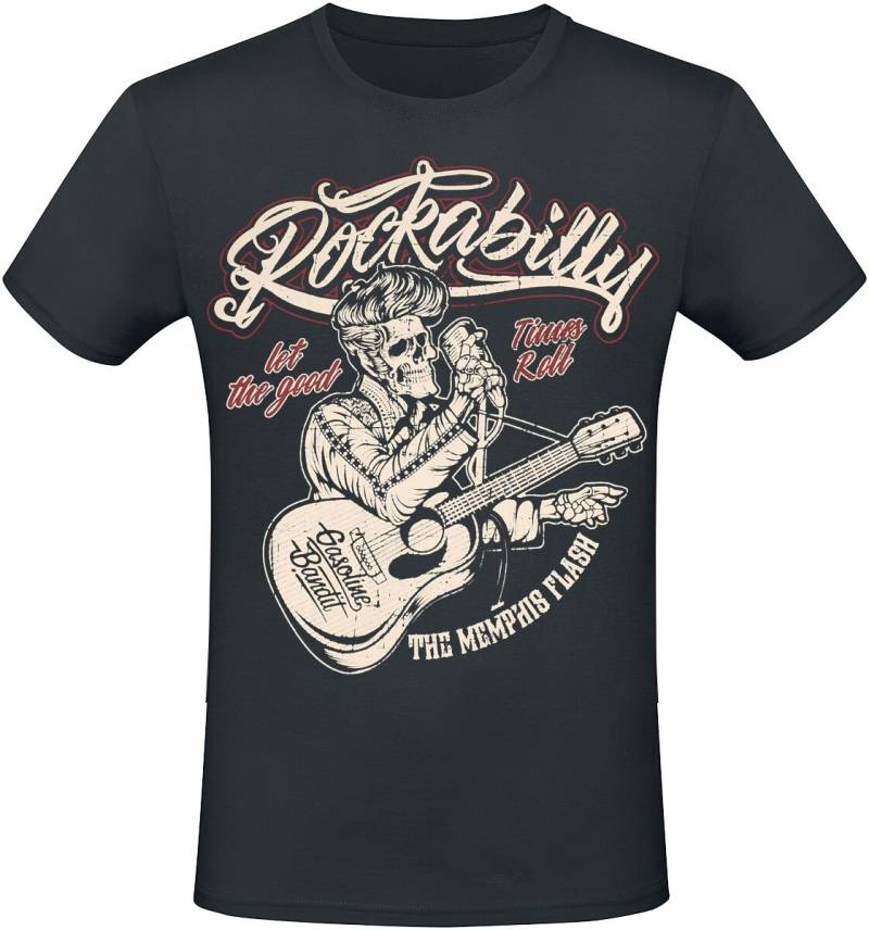 Gasoline Bandit - Rockabilly T-Shirt - Memphis Flash - S bis 4XL - für Männer - Größe S - schwarz von Gasoline Bandit