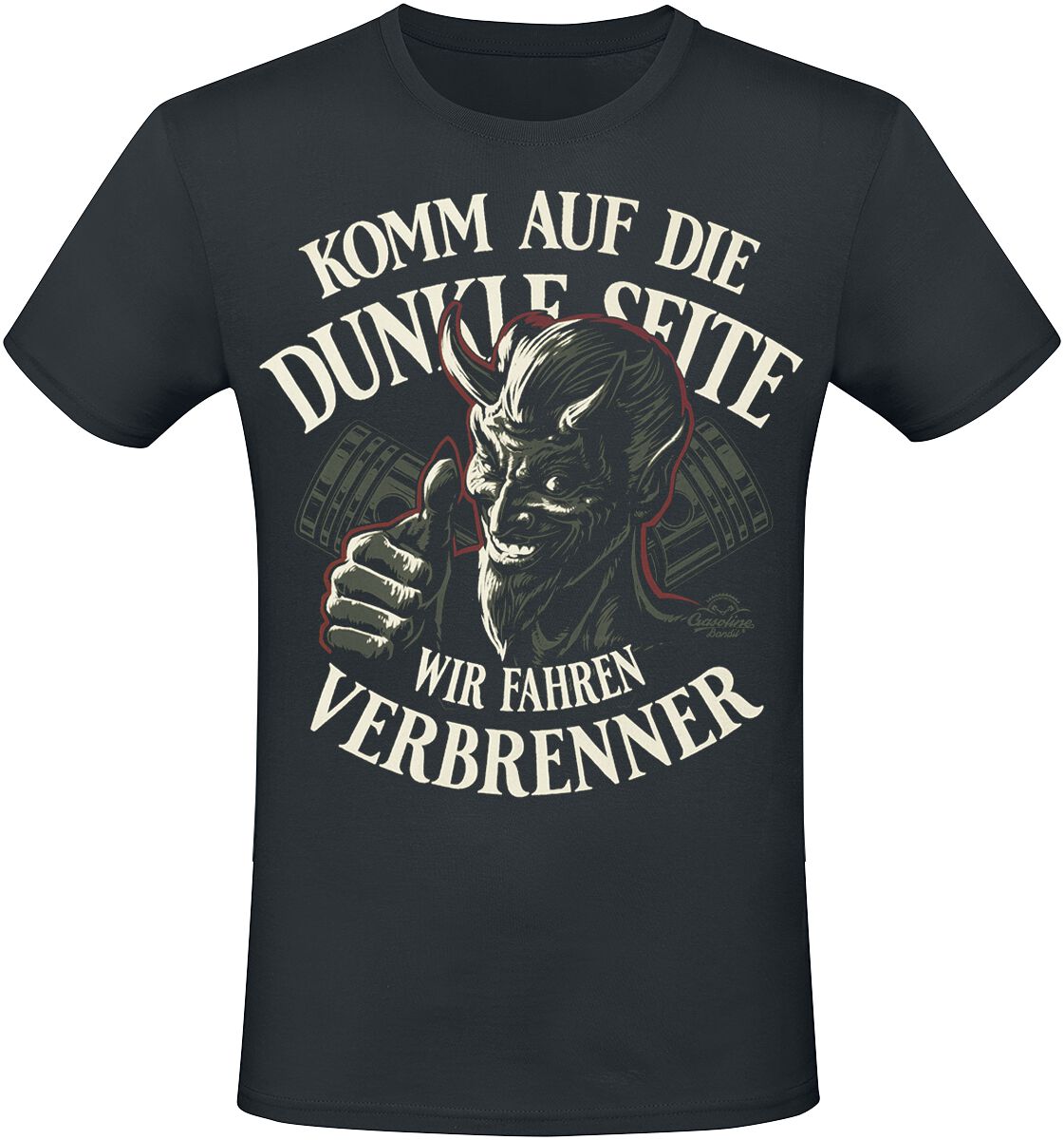 Gasoline Bandit - Rockabilly T-Shirt - Verbrenner - S bis 4XL - für Männer - Größe 3XL - schwarz von Gasoline Bandit