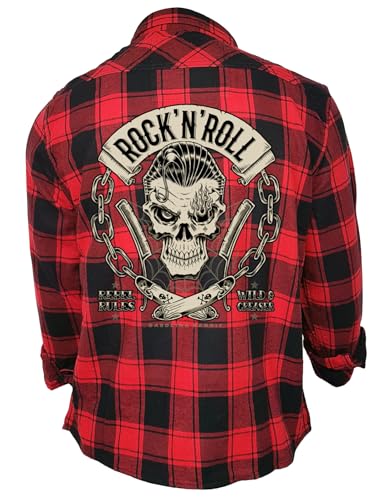 Gasoline Bandit Rockabilly Worker Herren-Hemd schwarz-rot kariert Reine Baumwolle - Rebel Rules Gasoline Bandit Rockabilly Worker Herren-Hemd schwarz-rot kariert Reine Baumwolle - Rebel Rules von Gasoline Bandit