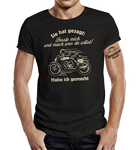 Gasoline Bandit T-Shirt original Biker Racer Design: Sie hat gesagt Fessle Mich…hab ich gemacht! M von Gasoline Bandit