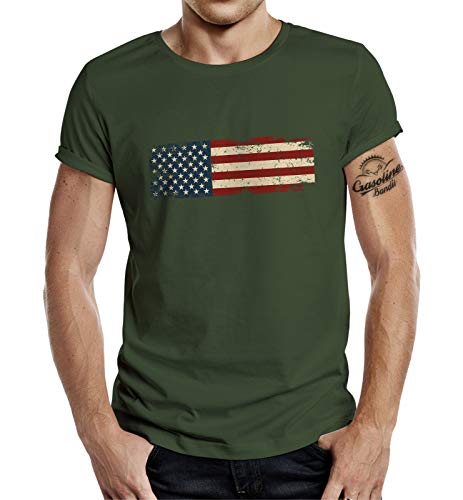 Gasoline Bandit US Army T-Shirt: USA Flag Vintage L von Gasoline Bandit