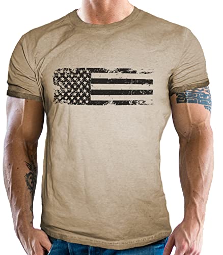 Gasoline Bandit US Army T-Shirt: USA Flag Vintage Washed Jeans Look 4XL von Gasoline Bandit