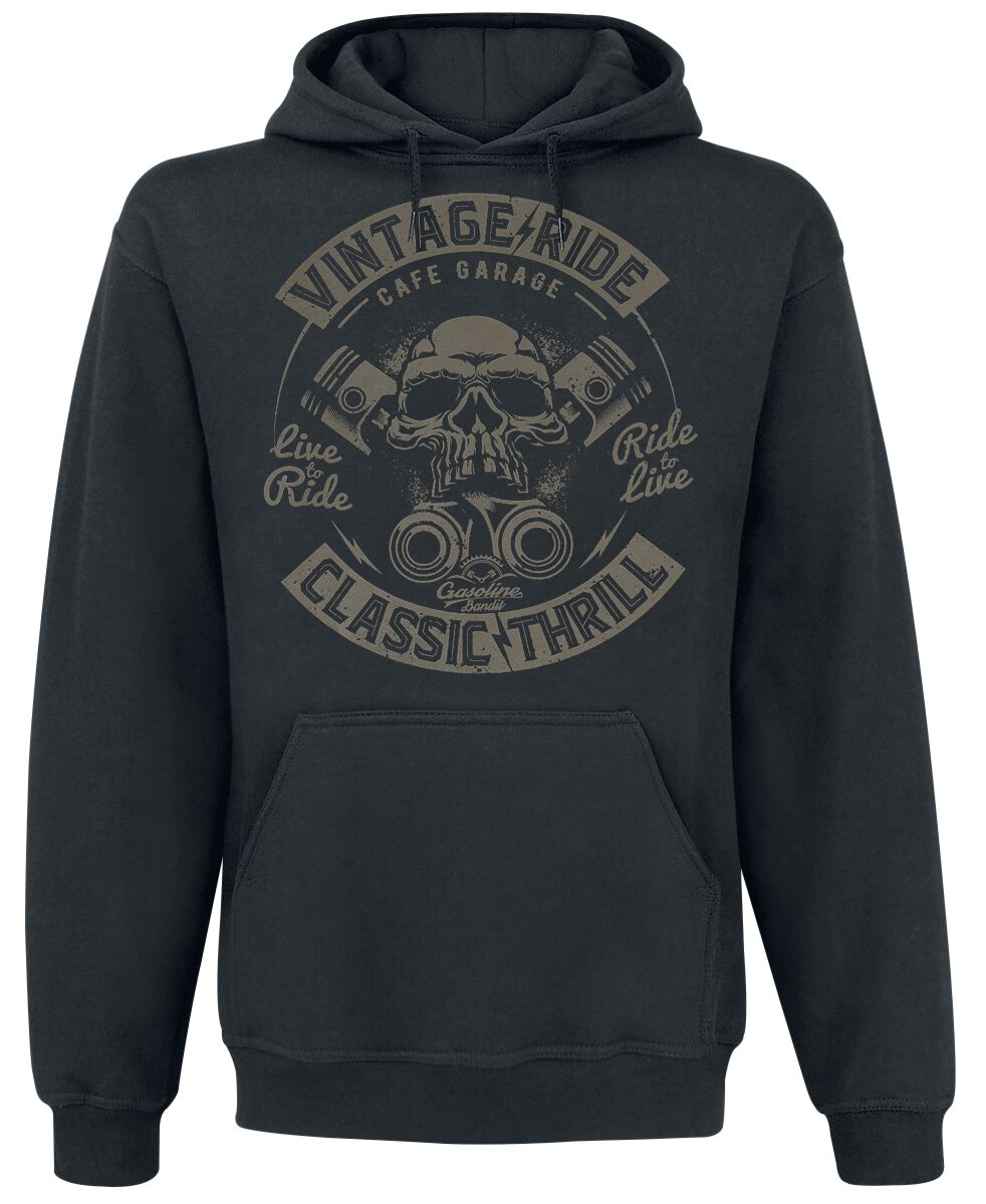 Gasoline Bandit Vintage Ride Kapuzenpullover schwarz in L von Gasoline Bandit