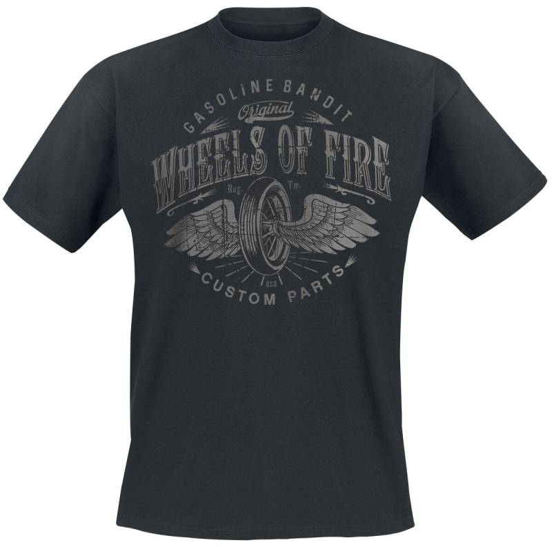 Gasoline Bandit Wheels Of Fire T-Shirt schwarz in XXL von Gasoline Bandit