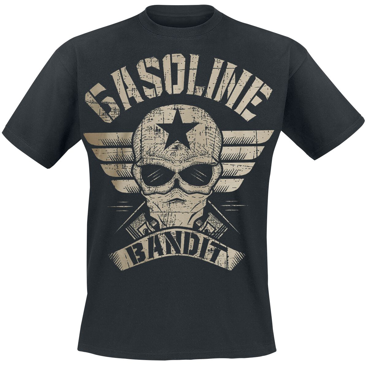 Gasoline Bandit Wing Logo T-Shirt schwarz in 4XL von Gasoline Bandit