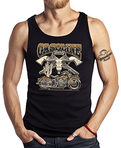 Hot-Rod Biker Racer Tank-Top: Knuckle Head-M von Gasoline Bandit