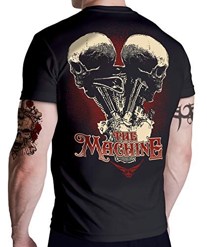 Old School Biker Racer T-Shirt - V-Twin The Machine 2XL von Gasoline Bandit