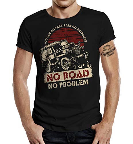 Outdoor Offroad Allrad 4x4 T-Shirt: No Street - No Problem L von Gasoline Bandit