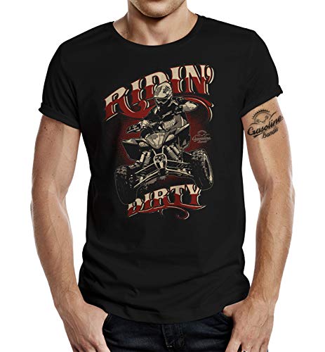 Racer T-Shirt für Quad Fahrer: Riding Dirty L von Gasoline Bandit