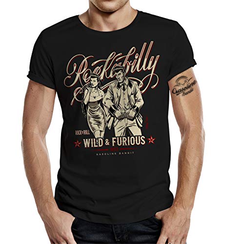 Rockabilly Fan T-Shirt: Wild and Furious 3XL von Gasoline Bandit