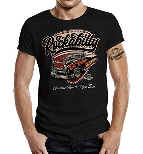 Rockabilly Hot Rod Racer T-Shirt: Speed and Power 2XL von Gasoline Bandit