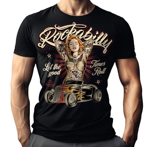 Rockabilly Rock'n Roll Herren T-Shirt - Let The Good Times Roll von Gasoline Bandit