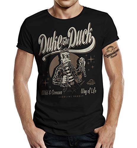 Rockabilly T-Shirt: Duke The Duck 4XL von Gasoline Bandit