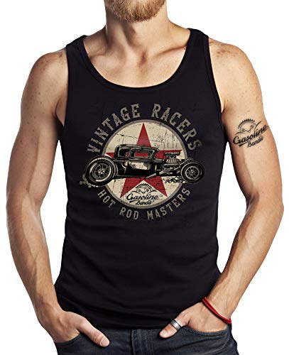Rockabilly Tank Top Muskel-Shirt: Hot Rod Vintage Racer S von Gasoline Bandit