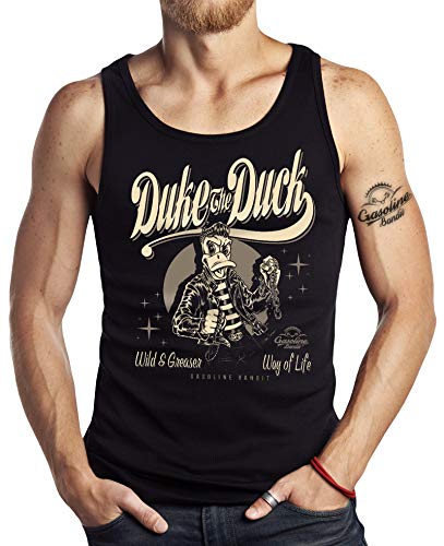 Rockabilly Tank Top Muskel-Shirt: Old School Rock'n' Roll Duke The Duck S von Gasoline Bandit