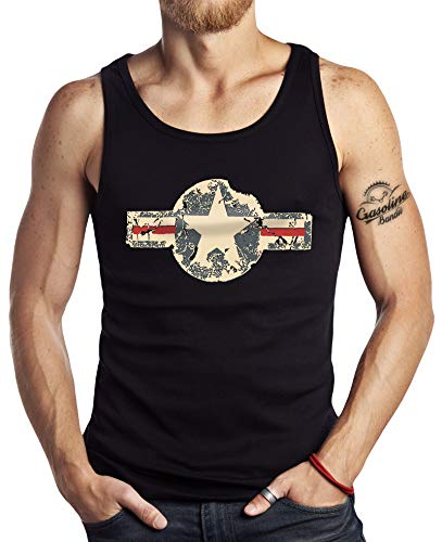 Tank Top Muskel-Shirt für Military US Army Fans: USAF Vintage L von Gasoline Bandit