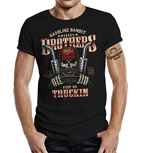 Trucker Racer T-Shirt: Diesel-Power Keep on Trucking L von Gasoline Bandit