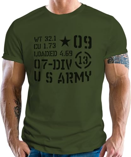 US Army Combat Military T-Shirt: 07 Division von Gasoline Bandit