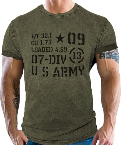 US Army Combat Military T-Shirt: 07 Division von Gasoline Bandit