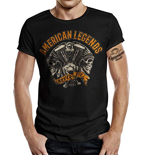 US Biker T-Shirt: Legends Never die 3XL von Gasoline Bandit