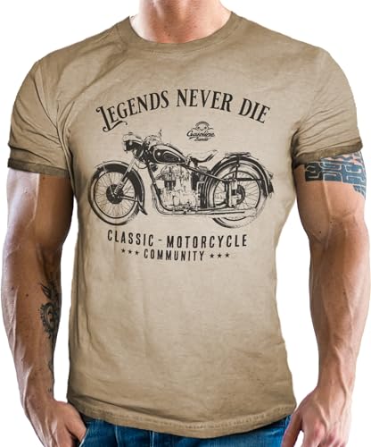 Vintage Retro Used-Look Herren T-Shirt für Motorradfahrer Oldtimer Fans: Classic Legends Vintage Retro Used-Look Herren T-Shirt für Motorradfahrer Oldtimer Fans: Classic Legends von Gasoline Bandit