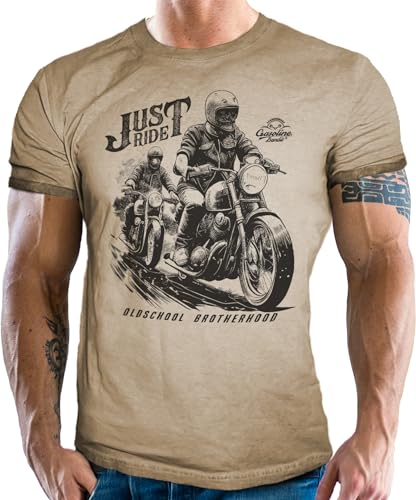 Vintage Retro Used-Look Herren T-Shirt für Motorradfahrer und Biker: Old School Brotherhood Vintage Retro Used-Look Herren T-Shirt für Motorradfahrer und Biker: Old School Brotherhood von Gasoline Bandit