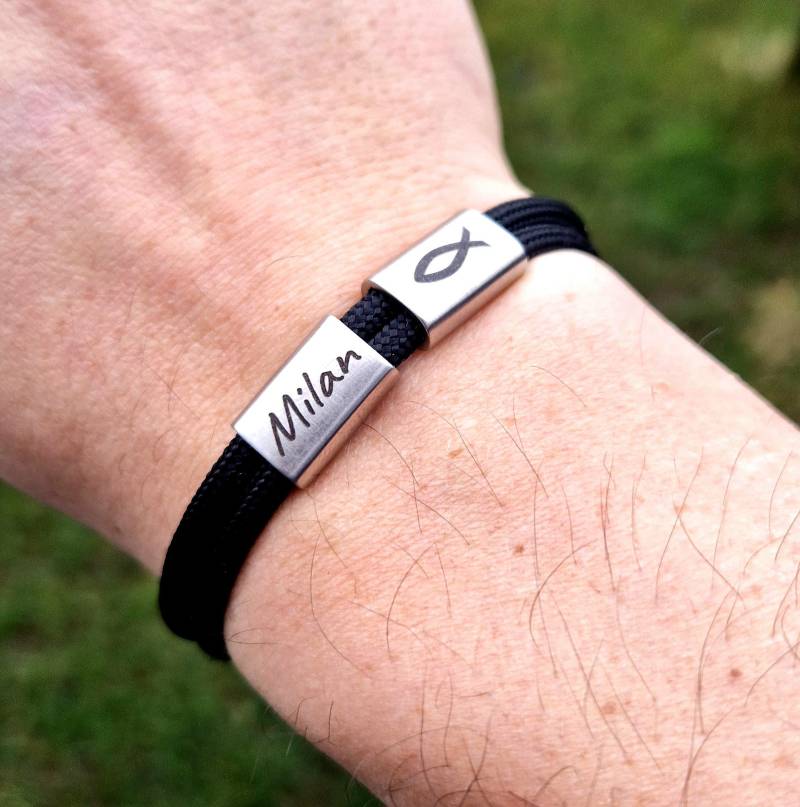 Armband Mit Gravur, Kommunion, Konfirmation Geschenk, Firmung, Taufe, Personalisiertes Geschenk Taufe von GassGravur