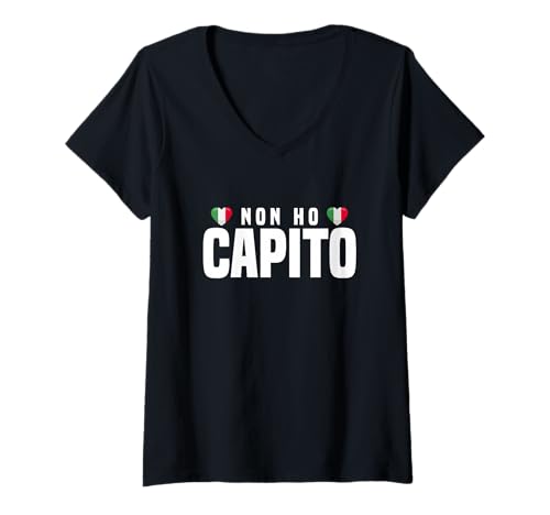 Damen Non Ho Capito Italienisch Lernen Italienfans Lustig Italien T-Shirt mit V-Ausschnitt Damen Non Ho Capito Italienisch Lernen Italienfans Lustig Italien T-Shirt mit V-Ausschnitt von Gastgeschenk Italien & Italienisch Lernen Geschenk